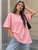 Fifth Avenue DONST Oversized Womens T-Shirt - Pink
