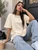 Fifth Avenue DONST Oversized Womens T-Shirt - Cream