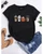 Womens Premium Cotton Printed T-Shirt - APRIN75 - Black