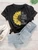Womens Premium Cotton Printed T-Shirt - APRIN104 - Black