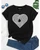 Womens Premium Cotton Printed T-Shirt - APRIN120 - Black