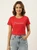 Women's Printed Detail Cotton T-Shirt MEPST588
