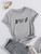 Womens Premium Cotton Printed T-Shirt - APRIN172 - Grey