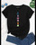 Womens Premium Cotton Printed T-Shirt - APRIN182 - Black