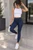 Fifth Avenue Womens Basic Viscose Lycra Jersey Leggings - Navy Blue
