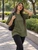 Fifth Avenue DONST Oversized Womens T-Shirt - Army Green
