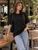 Fifth Avenue DONST Oversized Womens T-Shirt - Black