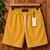Fifth Avenue Mens FAMS10 Plain Double Pocket Shorts - Yellow