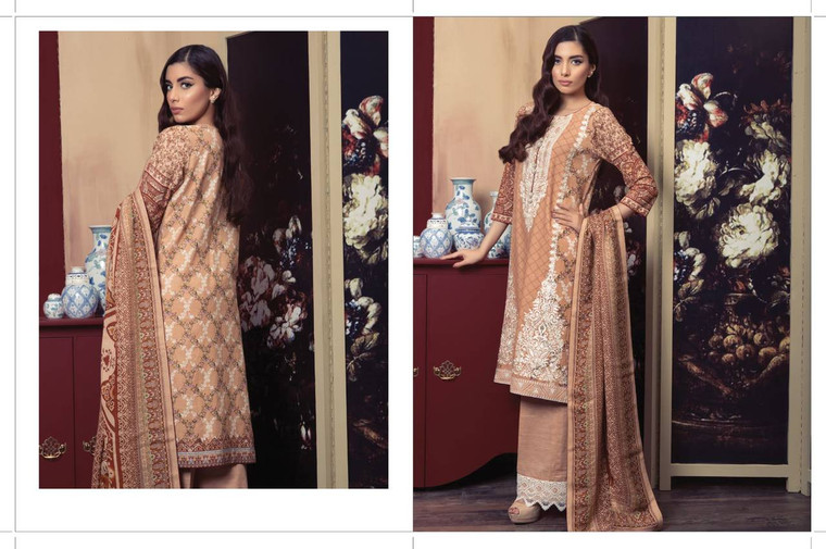 AlKaram Pashmina Wool Shawl Collection Design⁠⁠⁠⁠ - FW-29-Brown