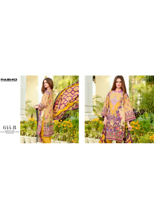 Irma Digital Embroidered Khaddar Vol 1 - 644-B