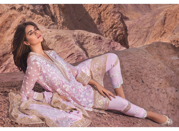Mina Hasan Embroidered Chiffon Design 2