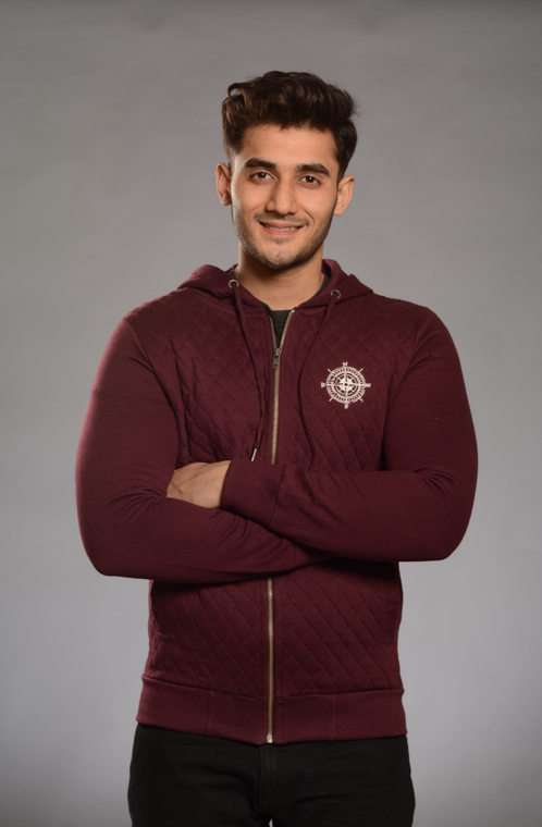 Fifth Avenue Quilted Fleece Navigator Hoodie - Maroon