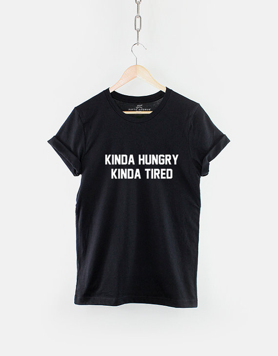 Fiifth Avenue Kinda Hungry Kinda Tired T-Shirt - Black