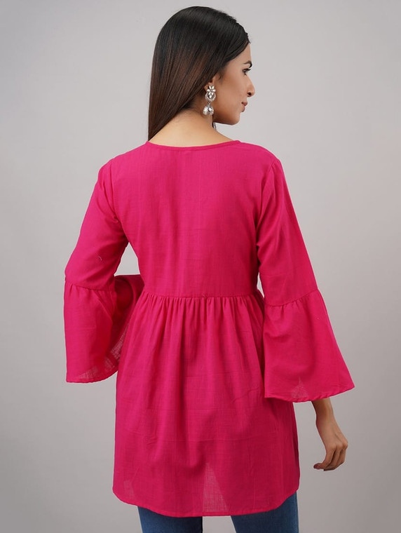 Women's Frill Sleeve Top by Groove - GRWTP14