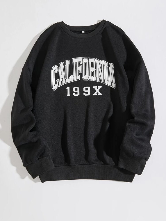 Fifth Avenue DIFT321 California 199X Printed Sweatshirt - Black