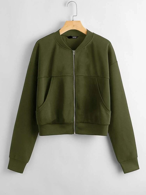 Fifth Avenue Pocket Detail Bomber Jacket FA21W44