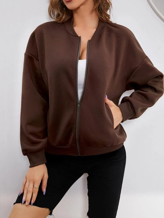 Fifth Avenue Pocket Detail Bomber Jacket FA21W47