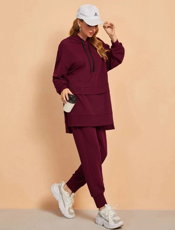 Fifth Avenue WTPS16 Long Flap Detail Hoodie and Jogger Pants Set