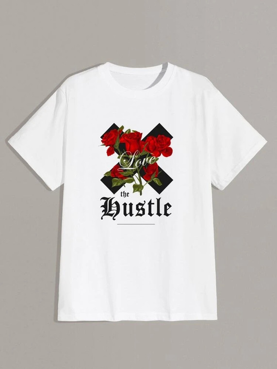 Fifth Avenue Hustle Floral Printed MIFT46 T-Shirt - White