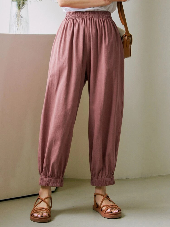 Fifth Avenue Women's Elastic Ankle Detail Pants FAWLP64