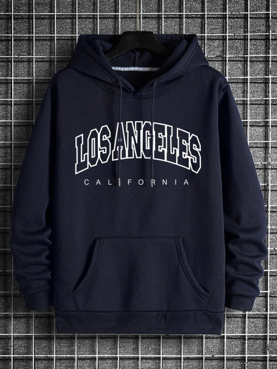 Fifth Avenue Printed Hoodie MIFT267 - Navy Blue