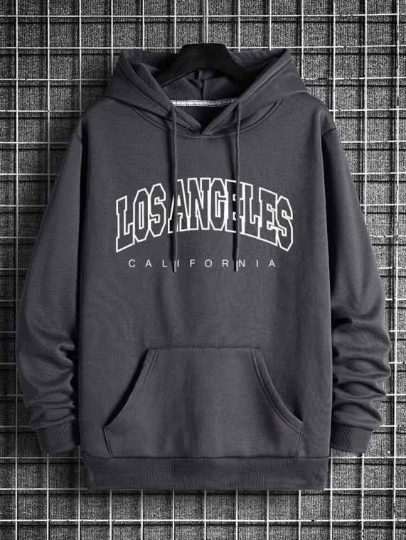Fifth Avenue Printed Hoodie MIFT267 - Charcoal
