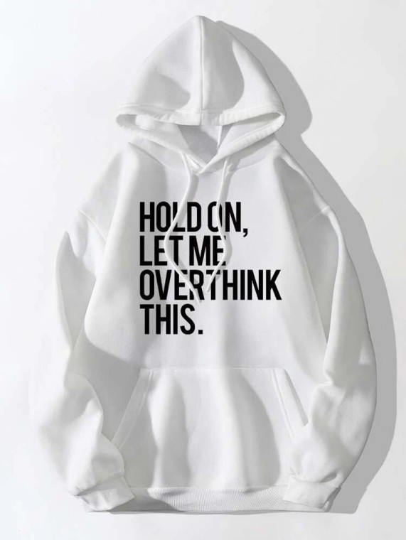 Fifth Avenue DIFT713 Let Me Overthink Hoodie - White
