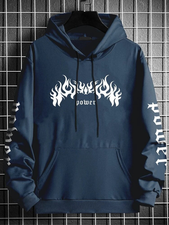 Fifth Avenue Printed Hoodie MIFT293 - Blue