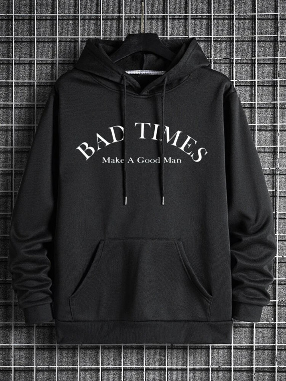 Fifth Avenue Printed Hoodie MIFT314 - Black