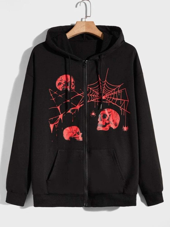 Fifth Avenue Printed Hoodie MIFT323 - Black