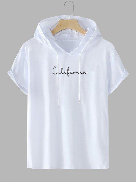 Fifth Avenue California Print MIFT393 Hooded ROKA T-Shirt - White