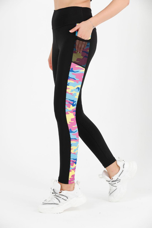 Women's Print Detail Active Wear Leggings - WAL172