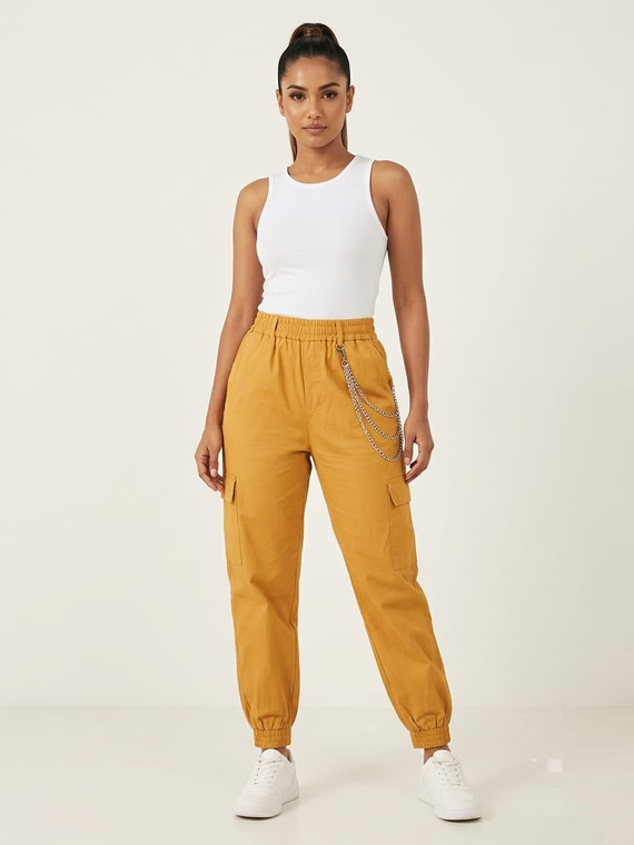 Women's Cargo Pocket Detail Jogger Pants - MWJP174