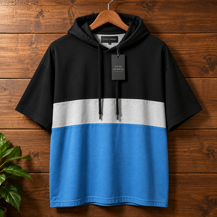 Fifth Avenue KLINZIT Color Block Hooded T-Shirt