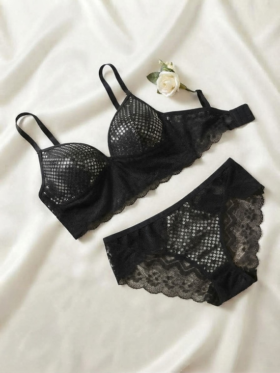Lexi 2 Piece Lace Detail Bra and Underwear Set - LWTP53