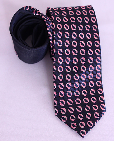 Tayyab Bombal Men's Black/Pink Pattren Necktie