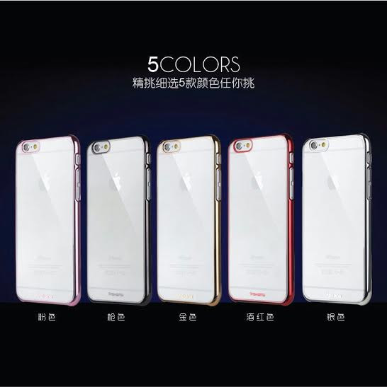 fshang Transparent Cool Case for iPhone 6 - Rose Red