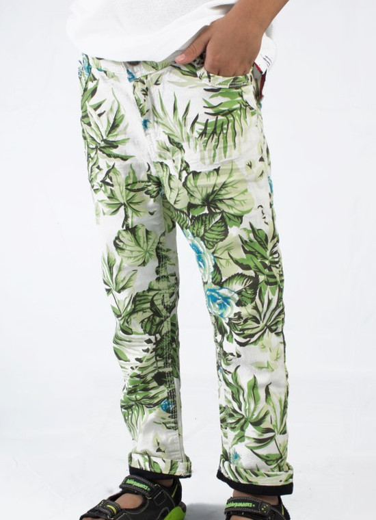 Okaidi Kids Floral Pants - White