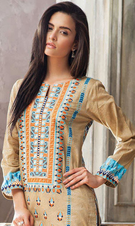 Orient Net Lawn Kurti Embroidered Design 16-185-A