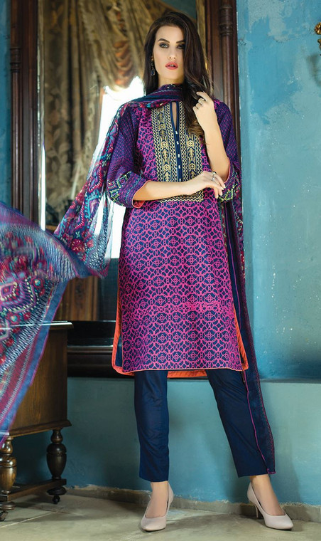 Orient 3 Piece Chiffon Design 16-079-B