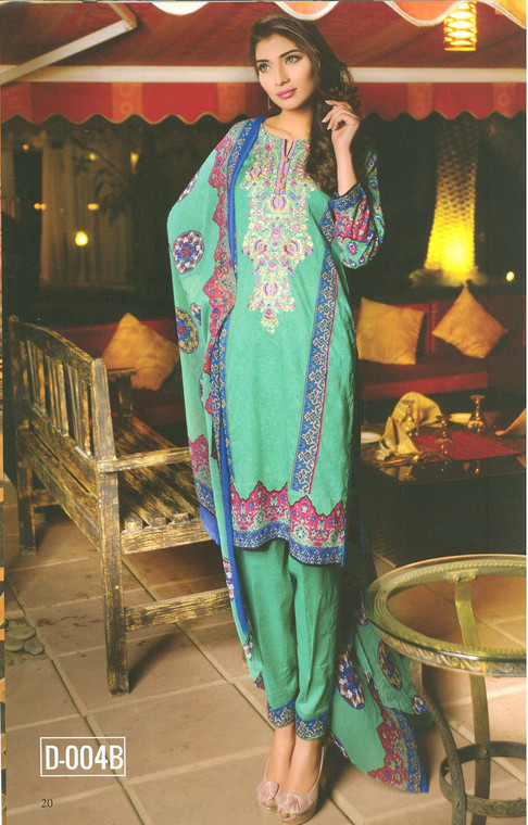 Colors Embroidered Lawn Collection D-004B