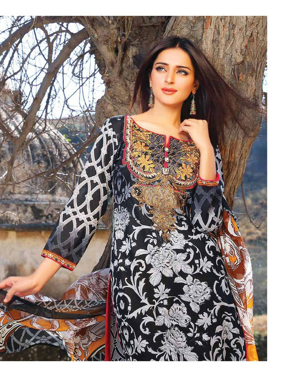 Zanisha Embroidered Lawn 2016 10-A