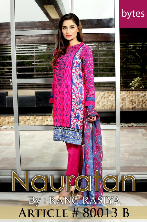 Nauratan Embroidered Lawn Design 80013-B
