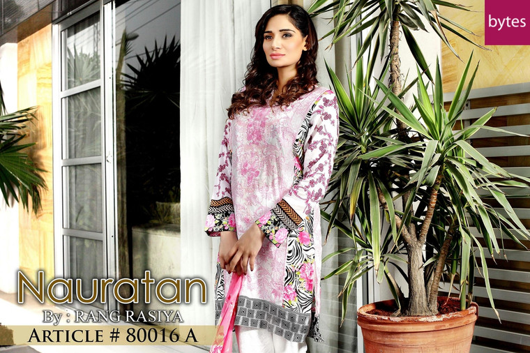 Nauratan Embroidered Lawn Design 80016-A