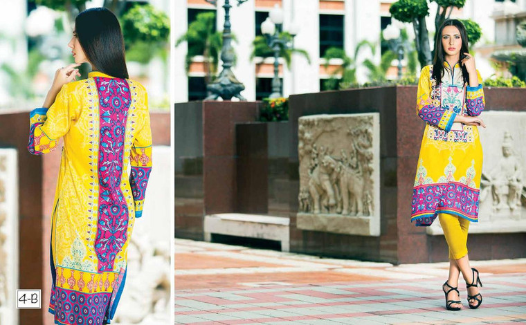Zanisha Embroidered Kurti 2016 Design 4-B