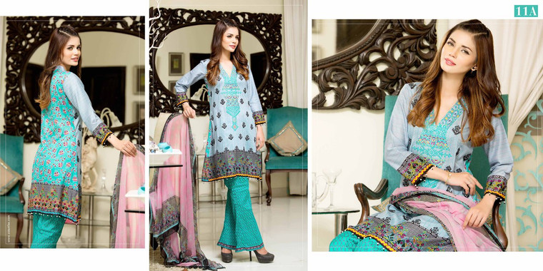 Kalyan Embroidered Designer Lawn Vol 3 Design 11A