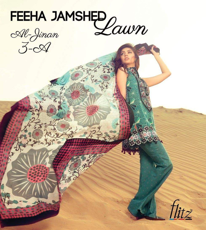 Feeha Jamshed Premium Lawn 2016 Design 3-A