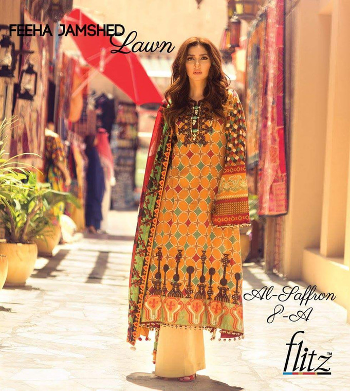 Feeha Jamshed Premium Lawn 2016 Design 8-A