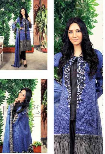 Lala Classic Embroidered Lawn 2016 Vol 2 Design LAE-005A
