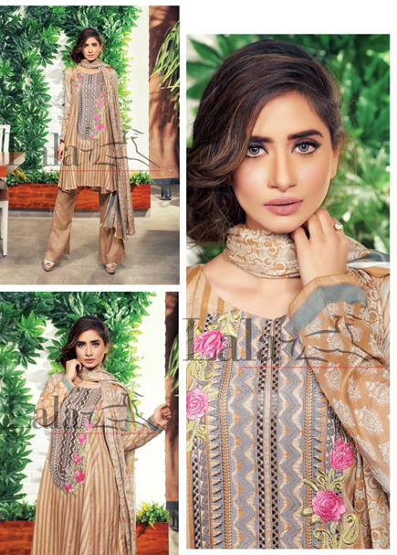 Lala Classic Embroidered Lawn 2016 Vol 2 Design LAE-008A